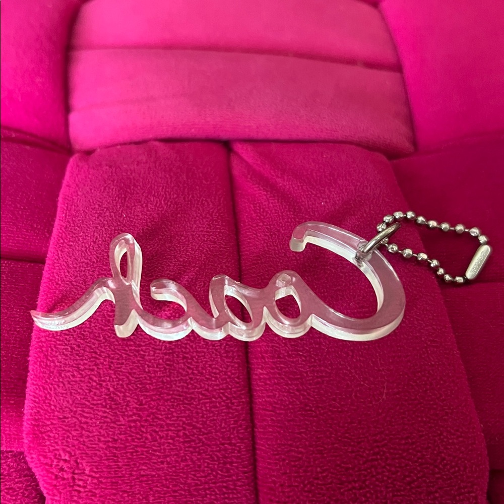 Coach Acrylic Script Hang Tag-EUC - image 5